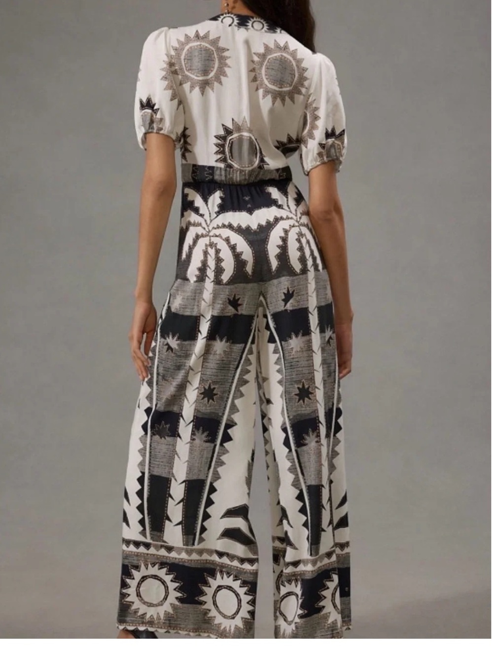 Rio x Anthropologie Sun Palm Tree Tropical Puff-Sleeve
Jumpsuit size XL - Picture 3 of 14